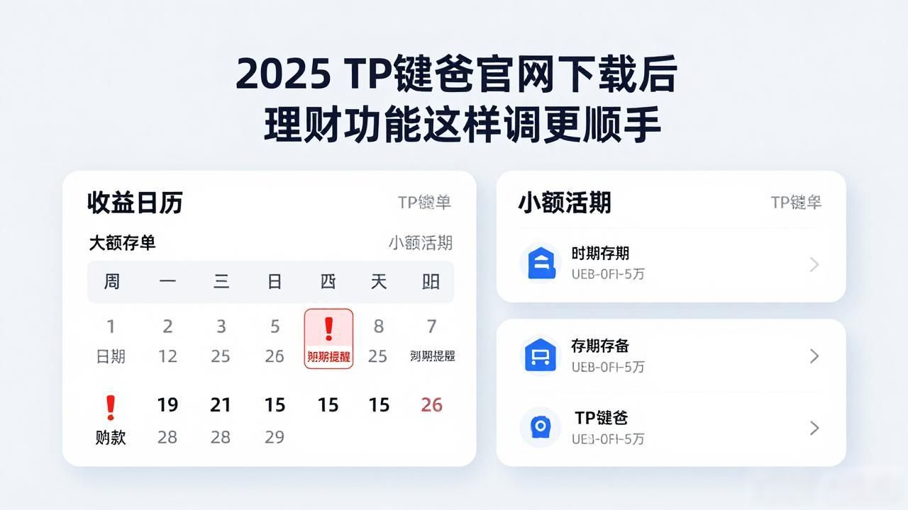 TP钱包理财设置_如何在2025 TP钱包官网下载中优化理财功能？_TP钱包收益日历功能