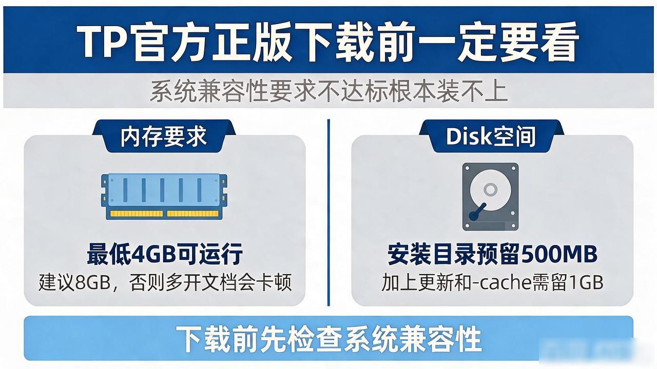 确认系统配置避免兼容错误_TP官方正版下载对系统兼容性的要求_TP官方正版下载