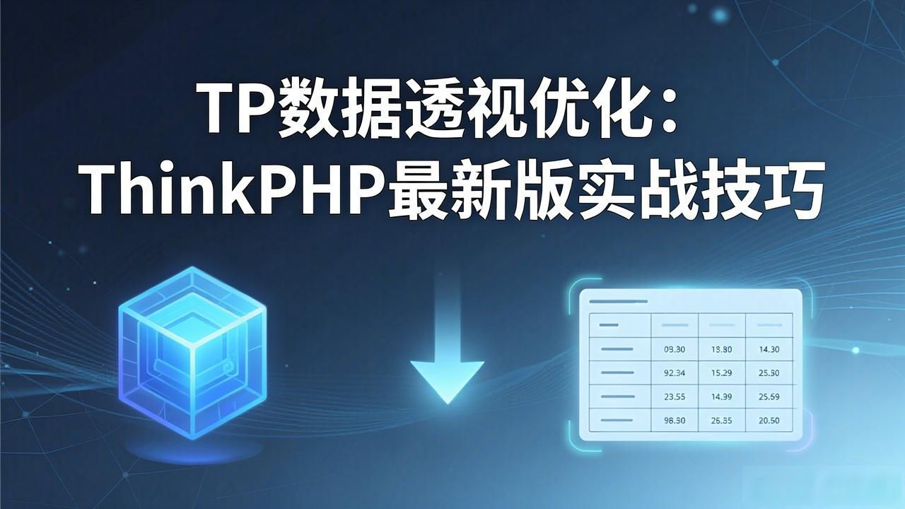 如何在TP最新版下载中提高数据透视?_ThinkPHP数据透视性能优化_数据库查询优化技巧ThinkPHP