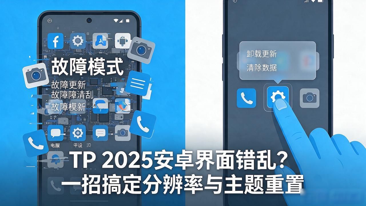 TP 2025安卓界面错乱？一招搞定分辨率与主题重置