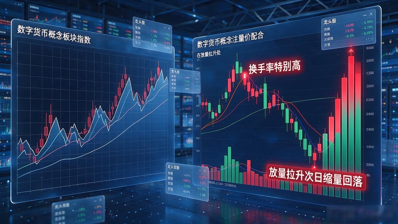 股票行情数字货币概念_数字货币板块量价配合技巧_A股数字货币概念股跟涨逻辑