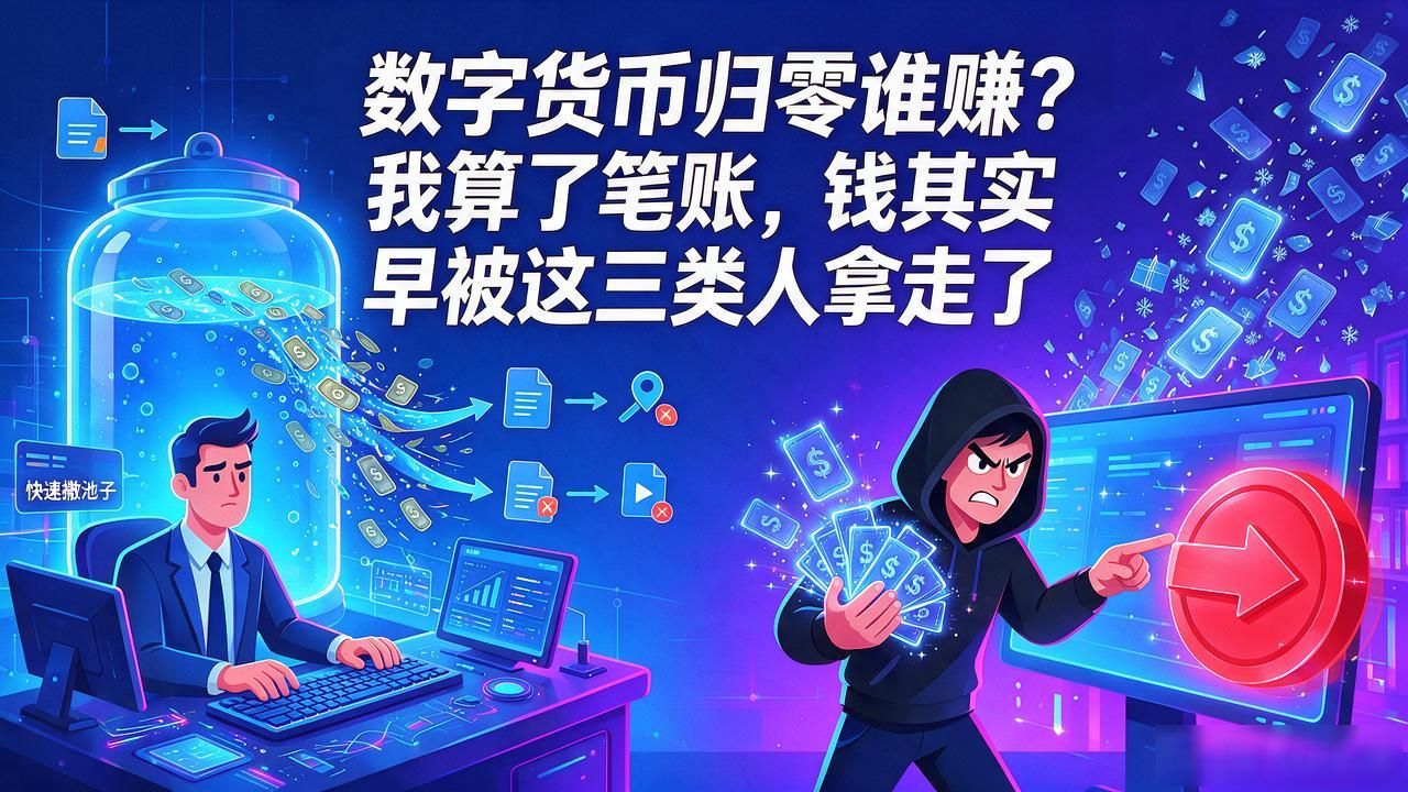 数字货币归零谁赚？我算了笔账，钱其实早被这三类人拿走了