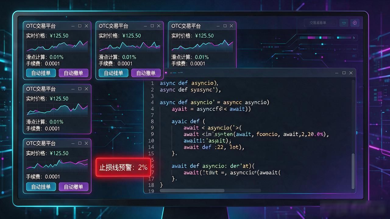 异步监控多平台报价API限频处理_OTC自动交易Python脚本实战_数字货币otc商家python自动交易