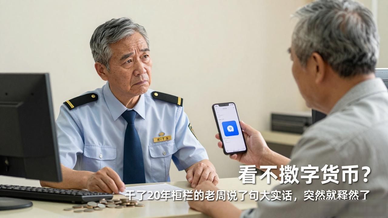 看不懂数字货币？干了20年柜台的老周说了句大实话，突然就释然了
