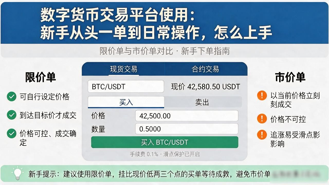 数字货币交易平台使用：新手从头一单到日常操作，怎么上手
