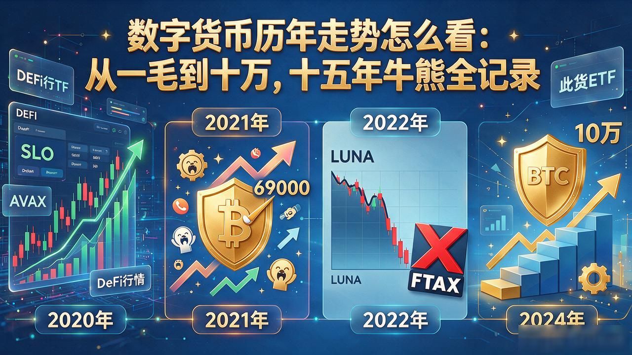 数字货币历年走势怎么看：从一毛到十万，十五年牛熊全记录