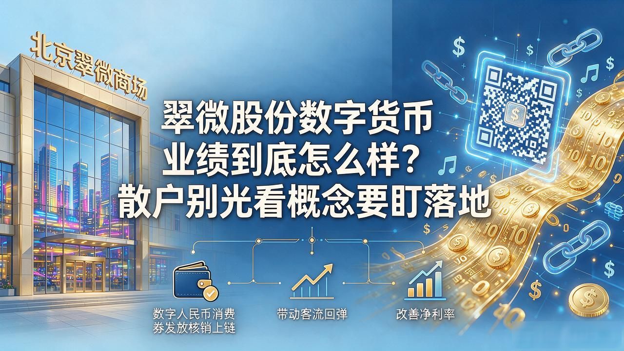 翠微股份数字货币业绩到底怎么样？散户别光看概念要盯落地